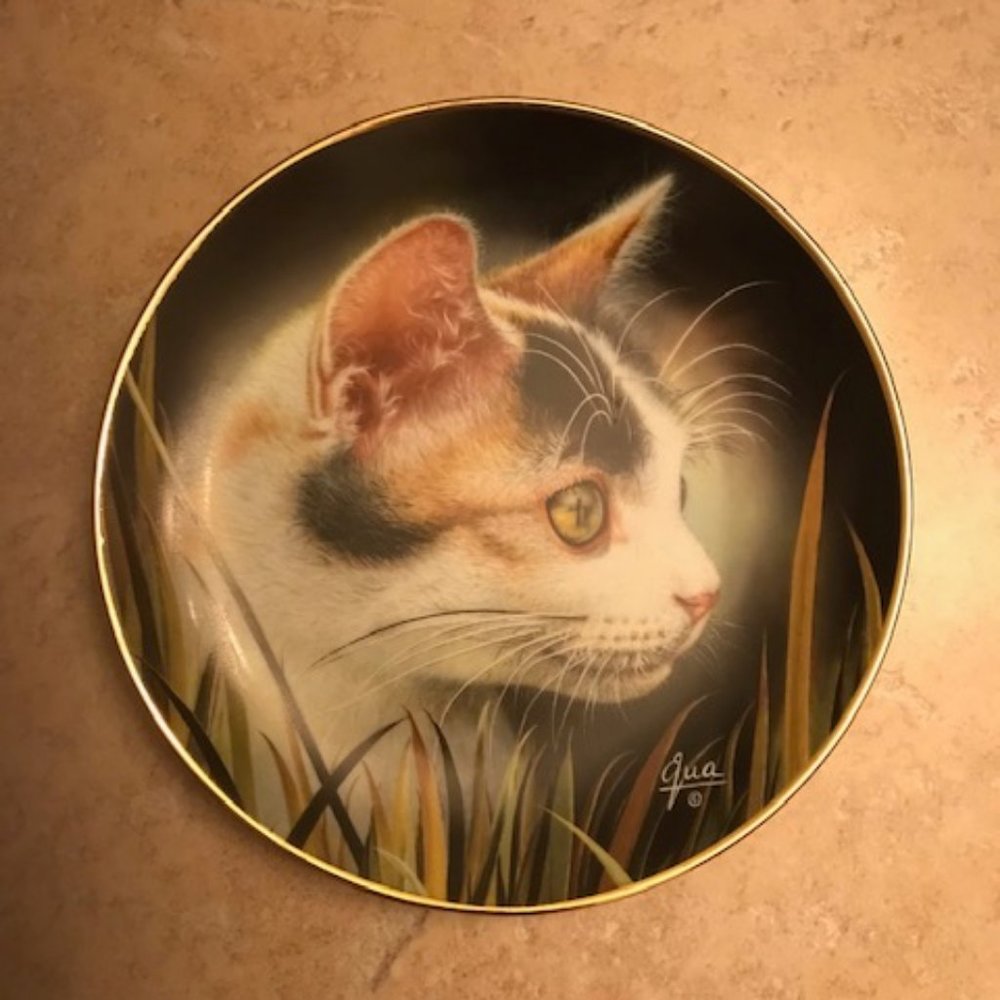 CAT TAILS Porcelain Plate from Cameo Kittens Hamilton Collections